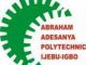 Abraham Adesanya Poly Admission List