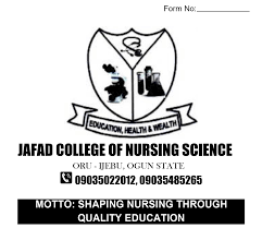 JAFAD School of Nursing Oru-Ijebu Admission Form